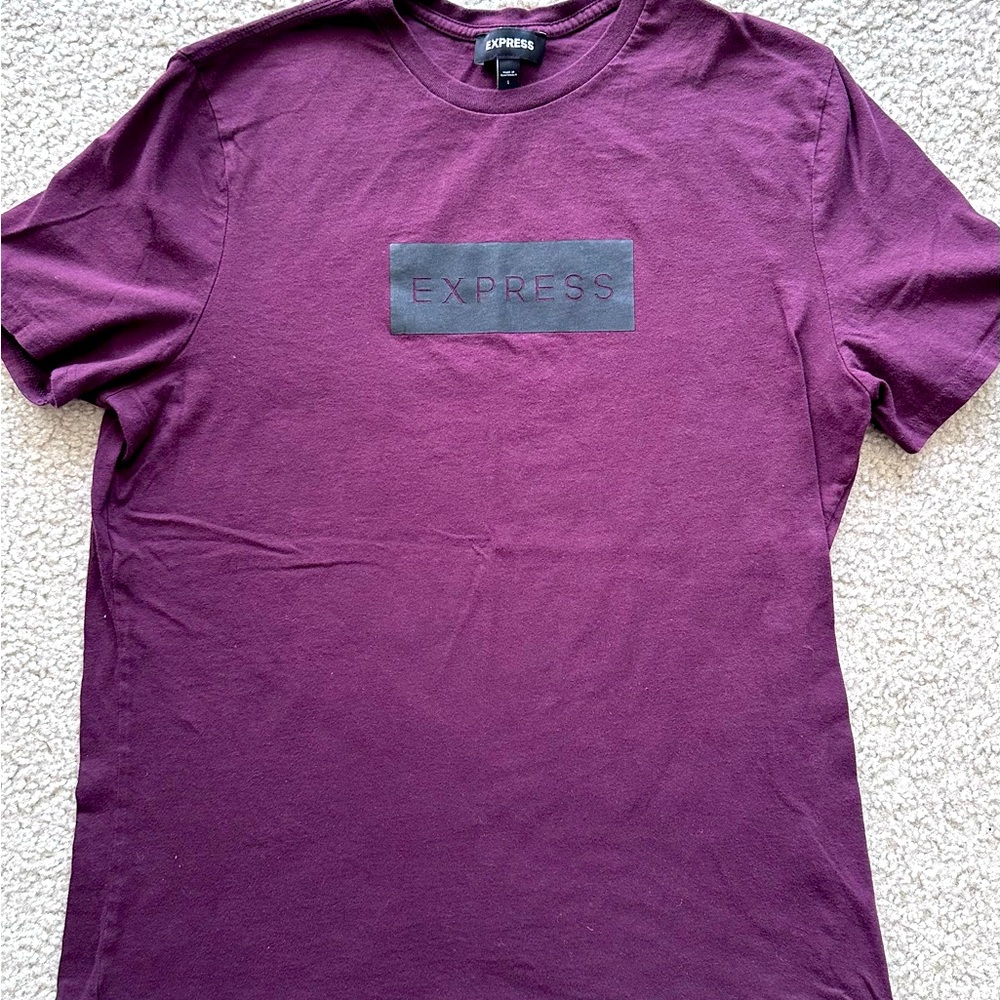Burgundy Express Mens LG T-shirt